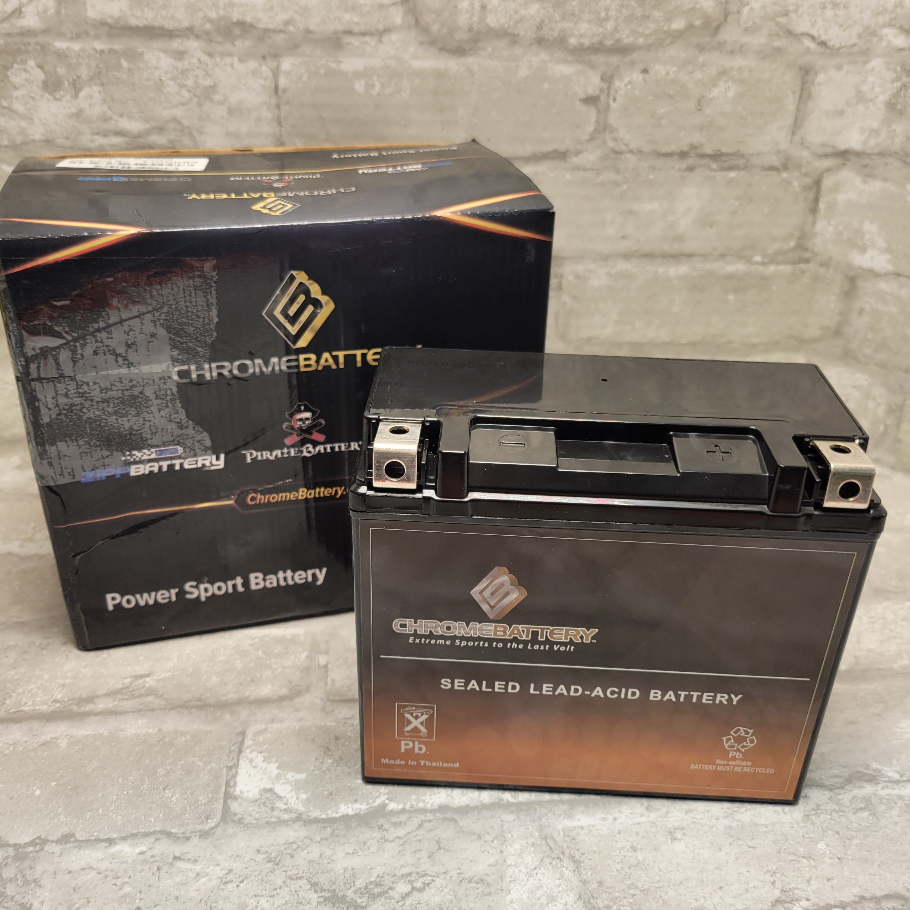 Chrome Battery 20HL-BS 12 Volts,18 Ah, 310 CCA *READ DESCRIPTION* (7923772850414)